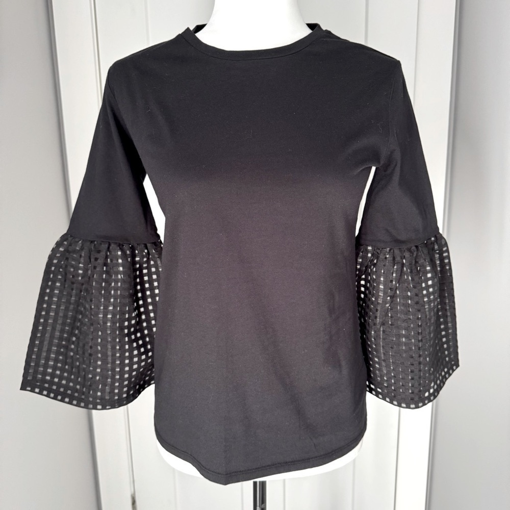 Stella & Dot Bell Sleeve Top - Black